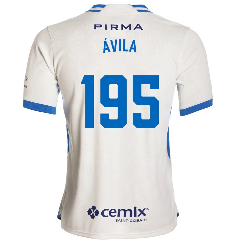 Danxen Kvinder Glenn Ávila #195 Hvid Blå Rød Udebane Spillertrøjer 2026/27 Trøje T-Shirt