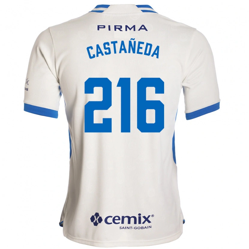 Danxen Kvinder Ian Castañeda #216 Hvid Blå Rød Udebane Spillertrøjer 2026/27 Trøje T-Shirt