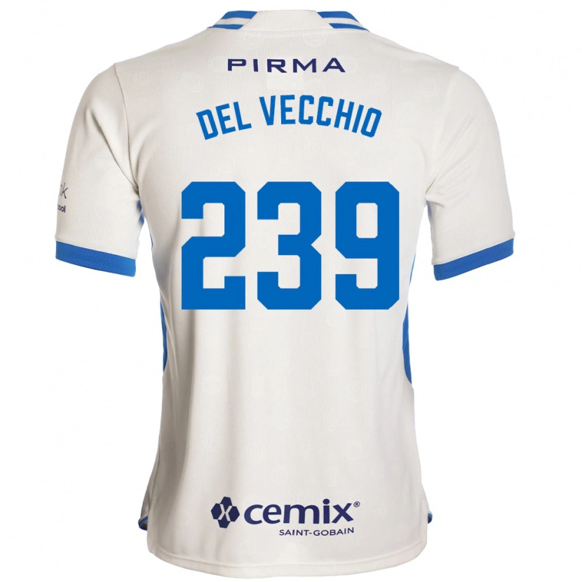 Danxen Kvinder Michael Del Vecchio #239 Hvid Blå Rød Udebane Spillertrøjer 2026/27 Trøje T-Shirt