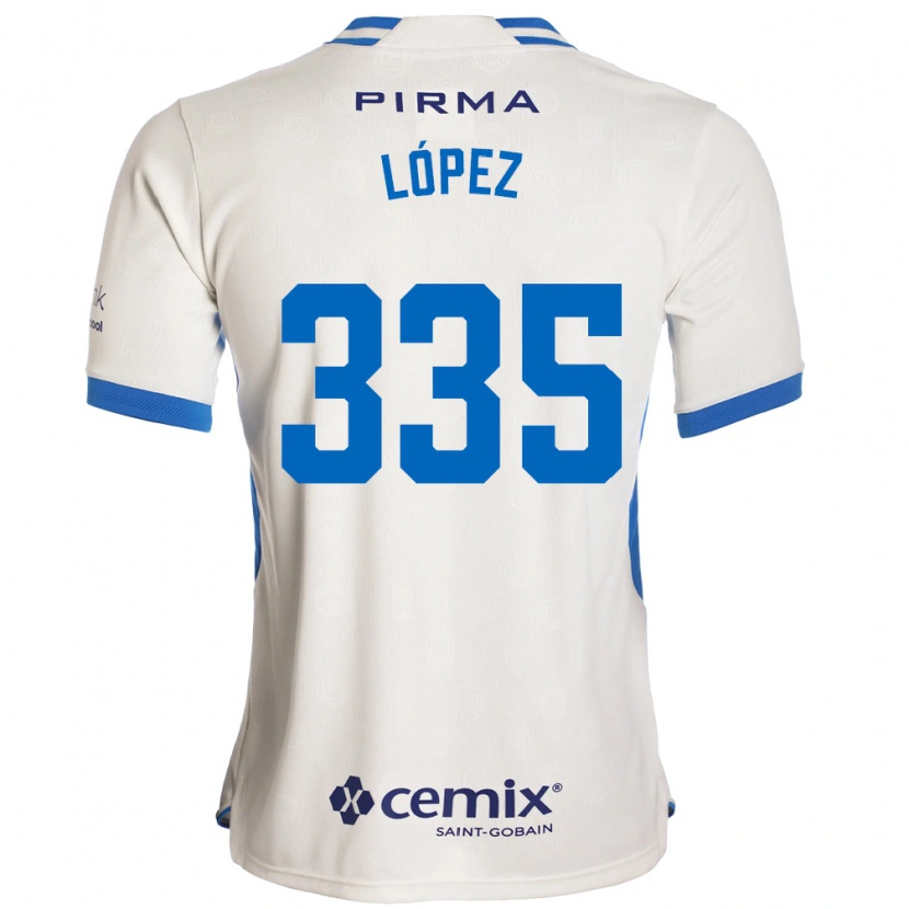 Danxen Kvinder Alfredo López #335 Hvid Blå Rød Udebane Spillertrøjer 2026/27 Trøje T-Shirt
