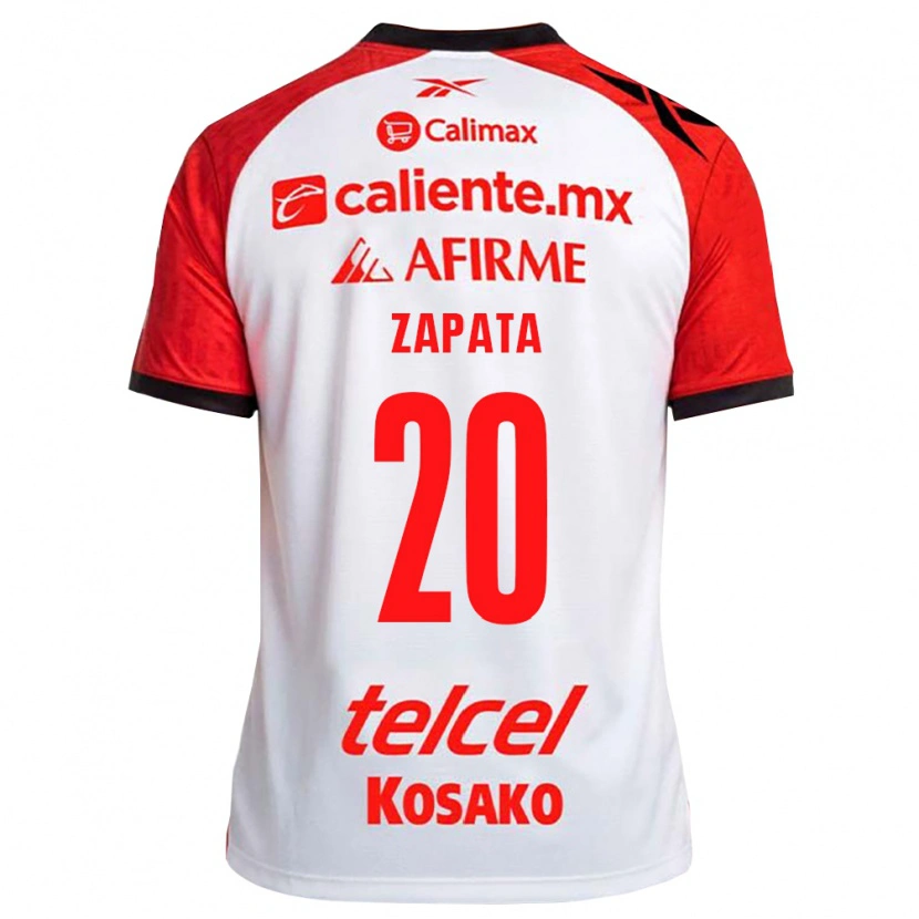 Danxen Kvinder Ángel Zapata #20 Hvid Sort Rød Udebane Spillertrøjer 2026/27 Trøje T-Shirt