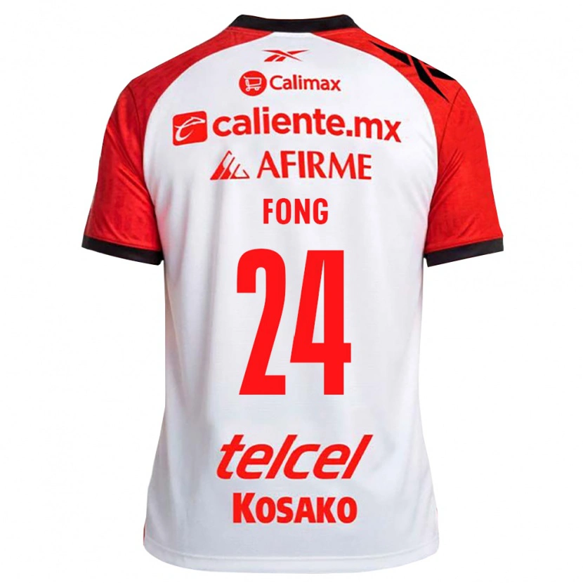 Danxen Kvinder Michel Fong #24 Hvid Sort Rød Udebane Spillertrøjer 2026/27 Trøje T-Shirt