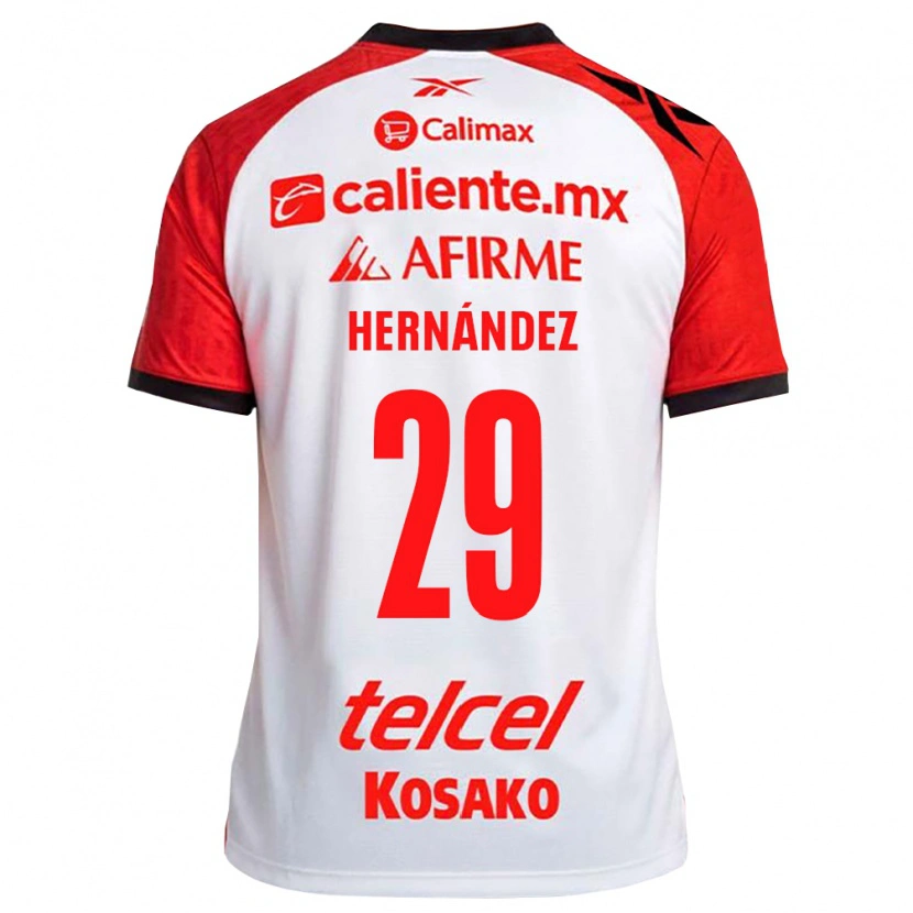Danxen Kvinder Salim Hernández #29 Hvid Sort Rød Udebane Spillertrøjer 2026/27 Trøje T-Shirt