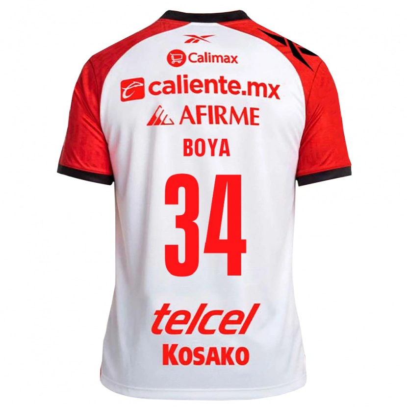 Danxen Kvinder Frank Boya #34 Hvid Sort Rød Udebane Spillertrøjer 2026/27 Trøje T-Shirt