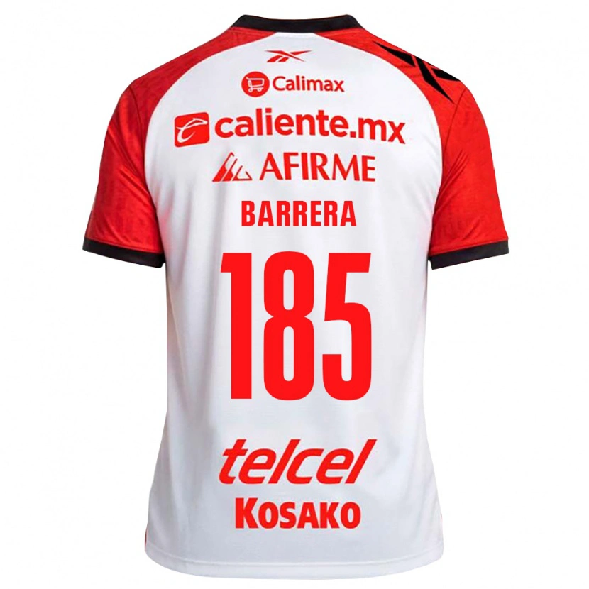 Danxen Kvinder Geonathan Barrera #185 Hvid Sort Rød Udebane Spillertrøjer 2026/27 Trøje T-Shirt