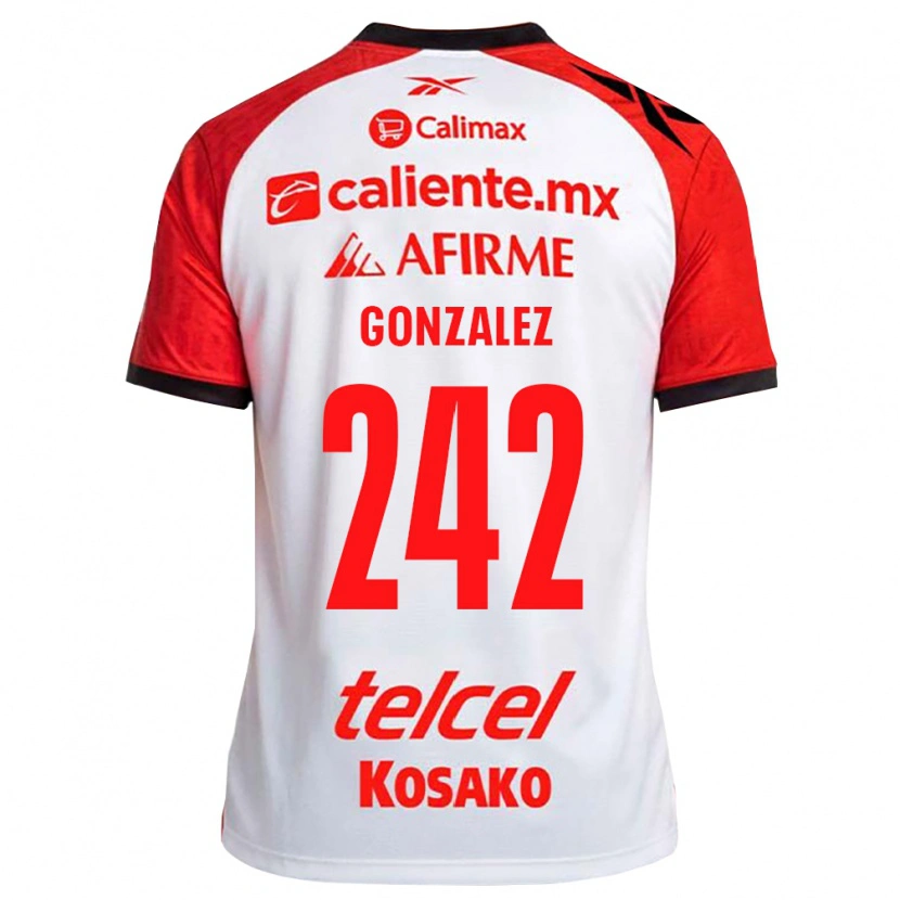 Danxen Kvinder Osmar González #242 Hvid Sort Rød Udebane Spillertrøjer 2026/27 Trøje T-Shirt