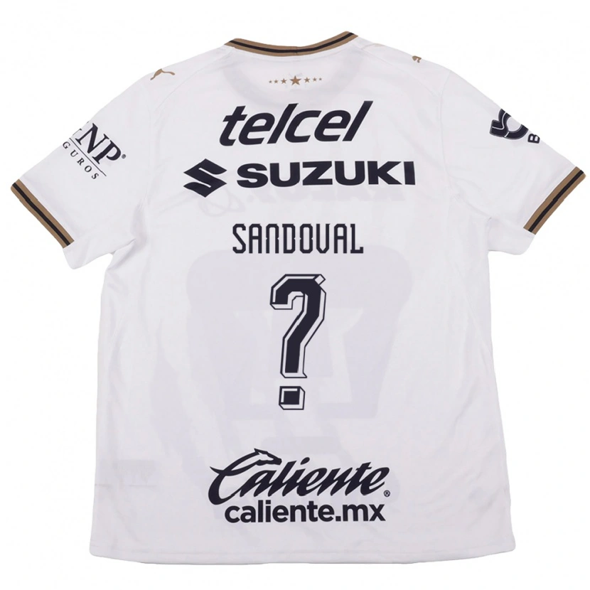 Danxen Kvinder Kevin Sandoval #0 Hvid Sort Brun Udebane Spillertrøjer 2026/27 Trøje T-Shirt