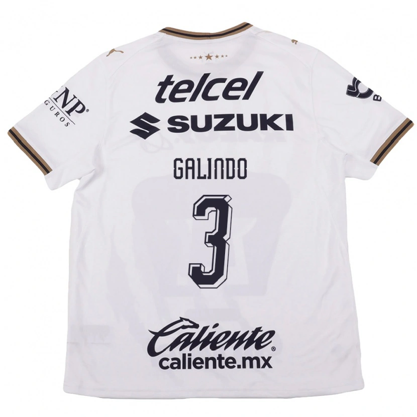 Danxen Kvinder Ricardo Galindo #3 Hvid Sort Brun Udebane Spillertrøjer 2026/27 Trøje T-Shirt