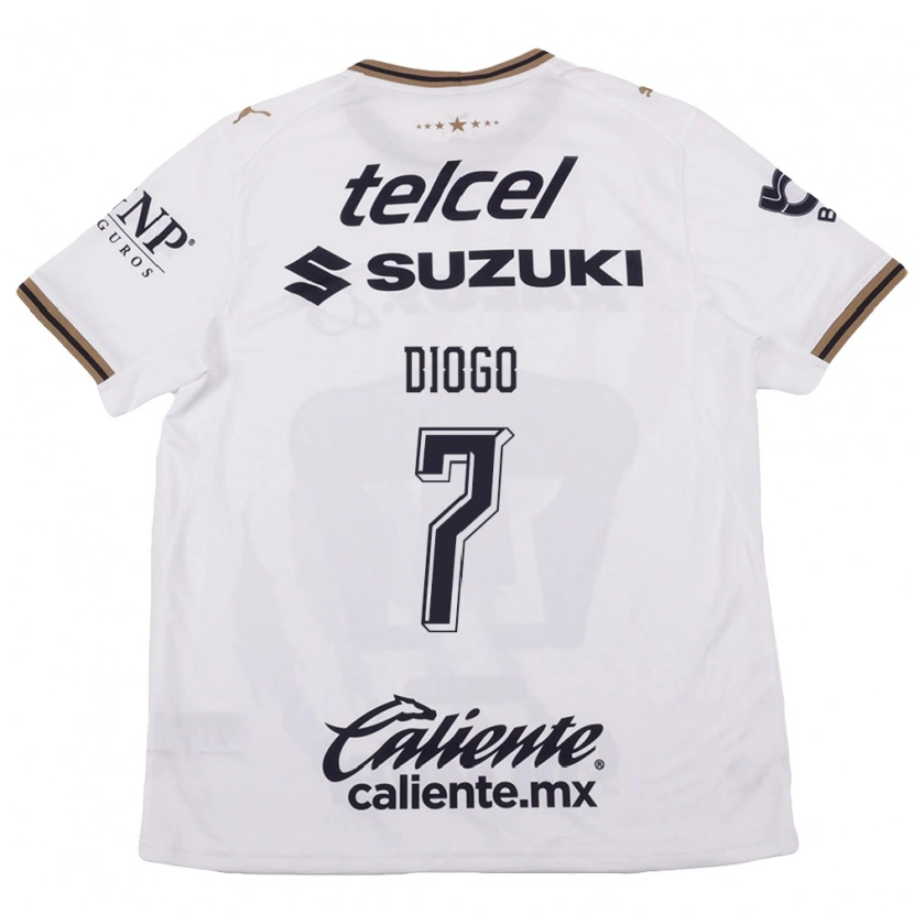 Danxen Kvinder Diogo #7 Hvid Sort Brun Udebane Spillertrøjer 2026/27 Trøje T-Shirt