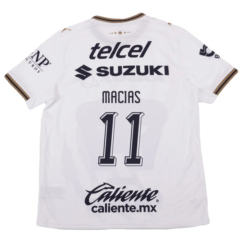 Danxen Kvinder José Juan Macías #11 Hvid Sort Brun Udebane Spillertrøjer 2026/27 Trøje T-Shirt