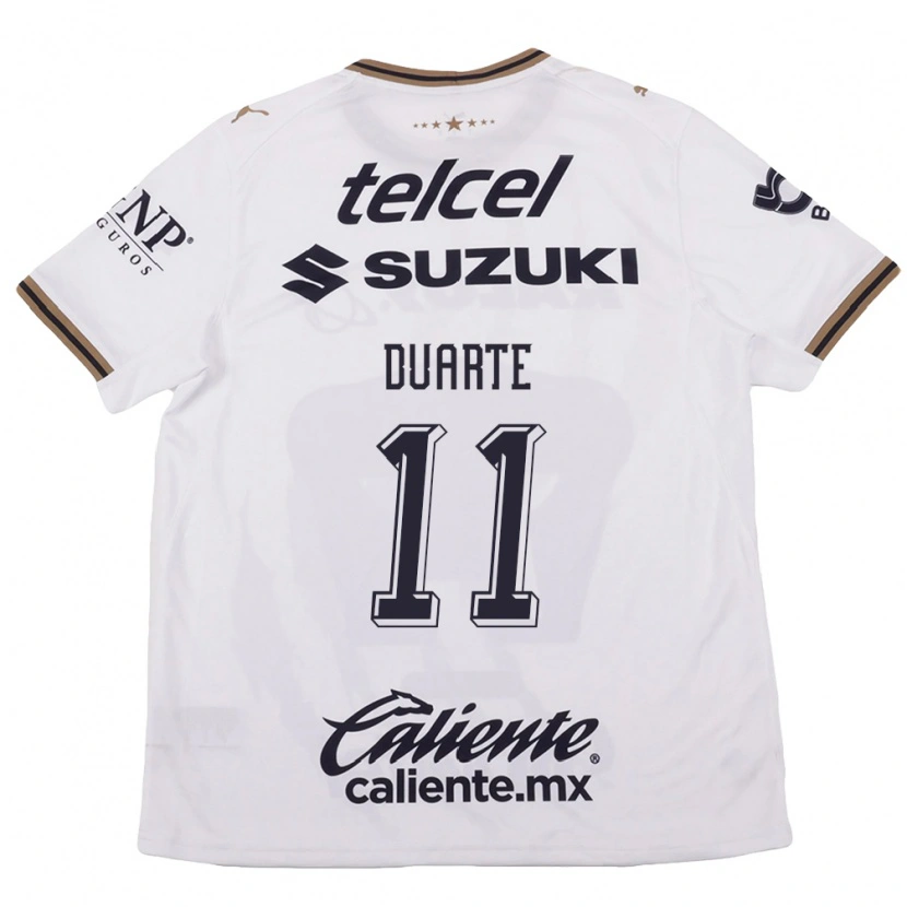 Danxen Kvinder Luz Duarte #11 Hvid Sort Brun Udebane Spillertrøjer 2026/27 Trøje T-Shirt