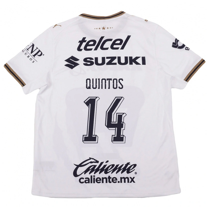 Danxen Kvinder Bibiana Quintos #14 Hvid Sort Brun Udebane Spillertrøjer 2026/27 Trøje T-Shirt
