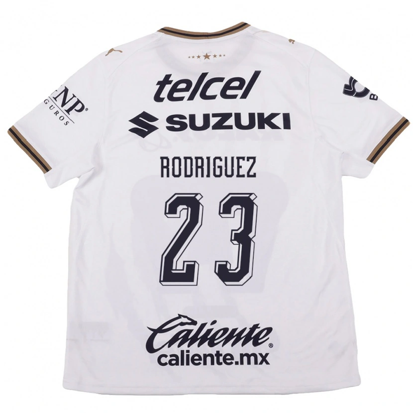 Danxen Kvinder Catherine Rodriguez #23 Hvid Sort Brun Udebane Spillertrøjer 2026/27 Trøje T-Shirt