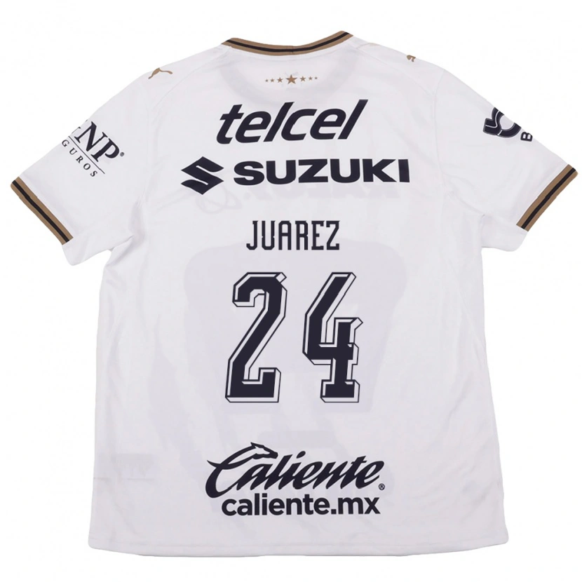 Danxen Kvinder Gabriela Juarez #24 Hvid Sort Brun Udebane Spillertrøjer 2026/27 Trøje T-Shirt