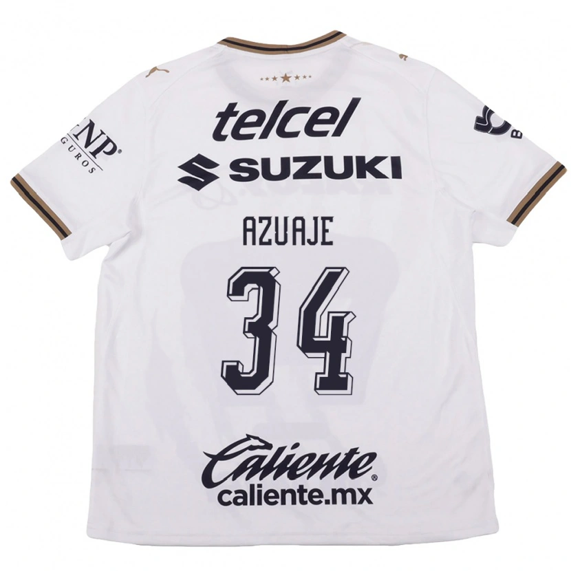 Danxen Kvinder Ángel Azuaje #34 Hvid Sort Brun Udebane Spillertrøjer 2026/27 Trøje T-Shirt