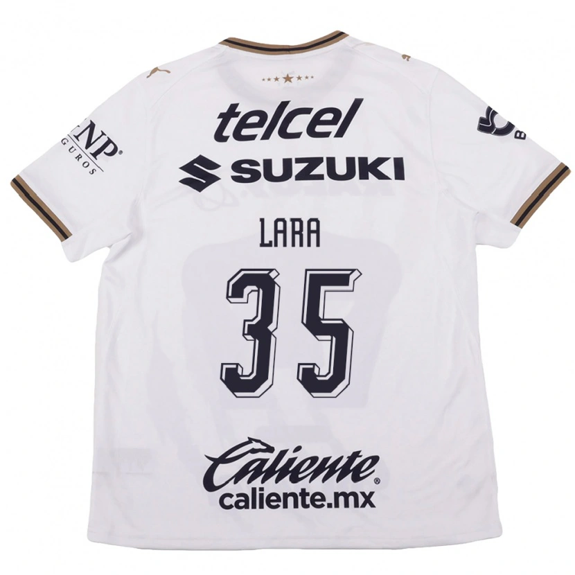 Danxen Kvinder Pablo Lara #35 Hvid Sort Brun Udebane Spillertrøjer 2026/27 Trøje T-Shirt