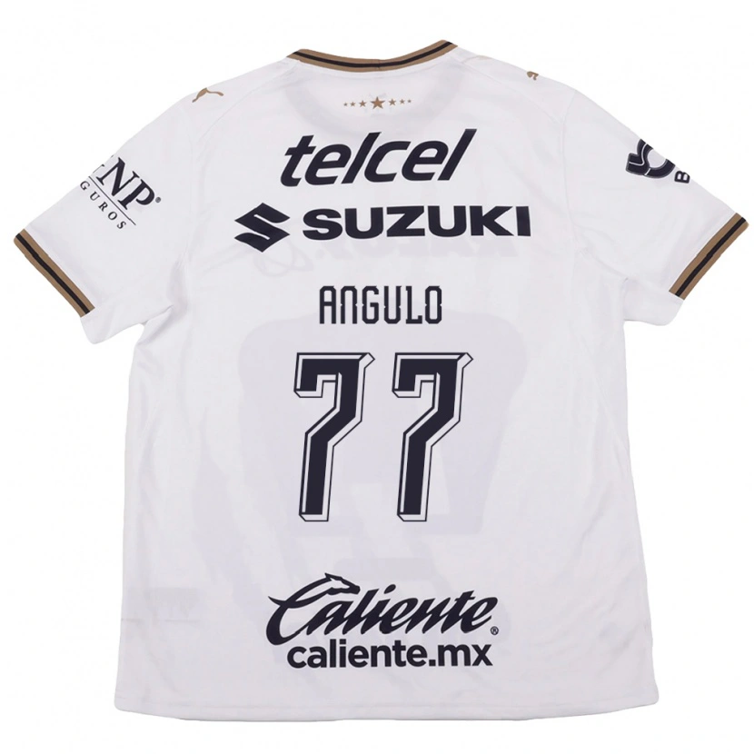 Danxen Kvinder Álvaro Angulo #77 Hvid Sort Brun Udebane Spillertrøjer 2026/27 Trøje T-Shirt