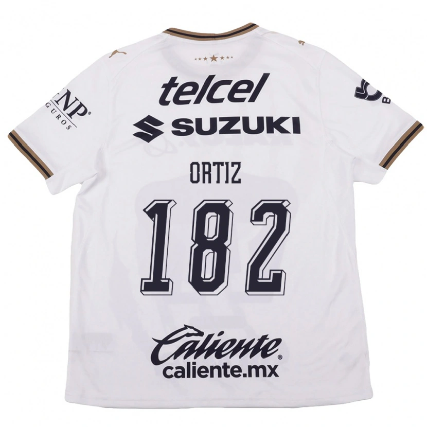 Danxen Kvinder Jorge Ortiz #182 Hvid Sort Brun Udebane Spillertrøjer 2026/27 Trøje T-Shirt
