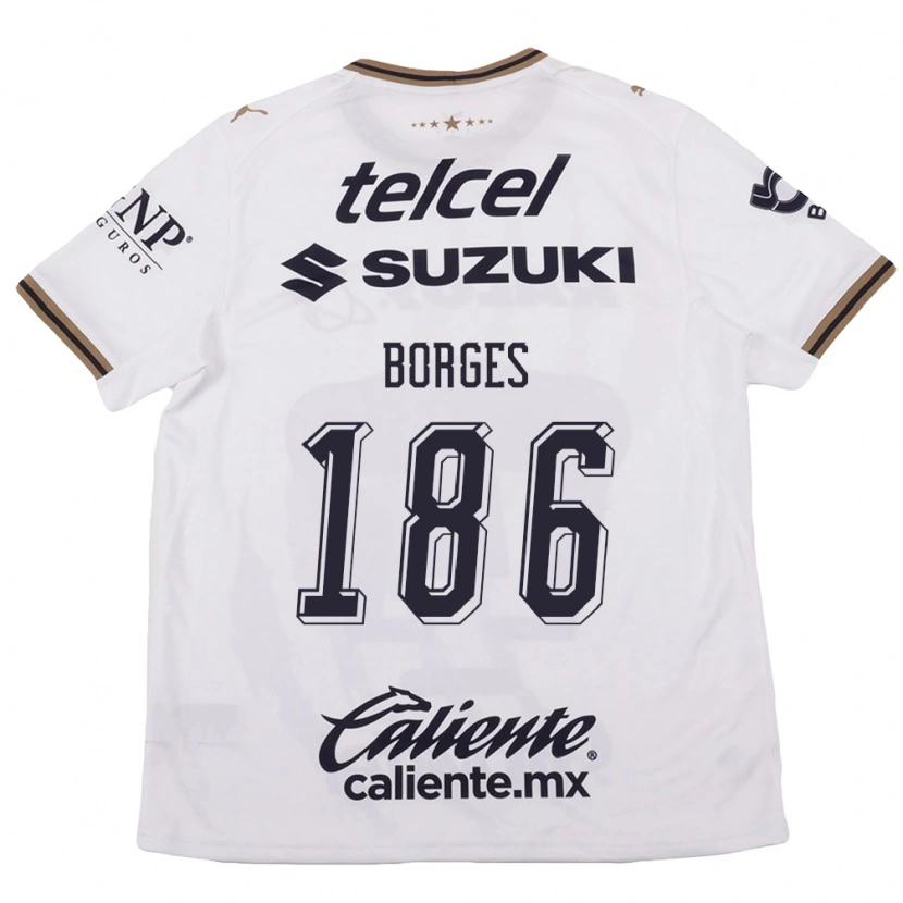 Danxen Kvinder Kevin Borges #186 Hvid Sort Brun Udebane Spillertrøjer 2026/27 Trøje T-Shirt