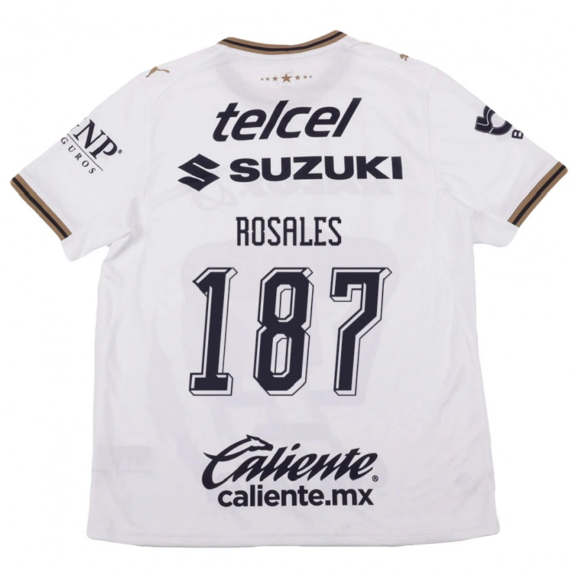 Danxen Kvinder Alonso Rosales #187 Hvid Sort Brun Udebane Spillertrøjer 2026/27 Trøje T-Shirt