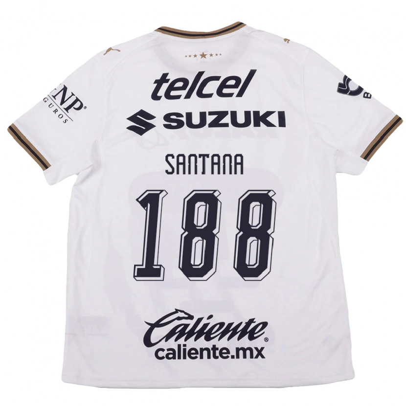 Danxen Kvinder Guillermo Santana #188 Hvid Sort Brun Udebane Spillertrøjer 2026/27 Trøje T-Shirt