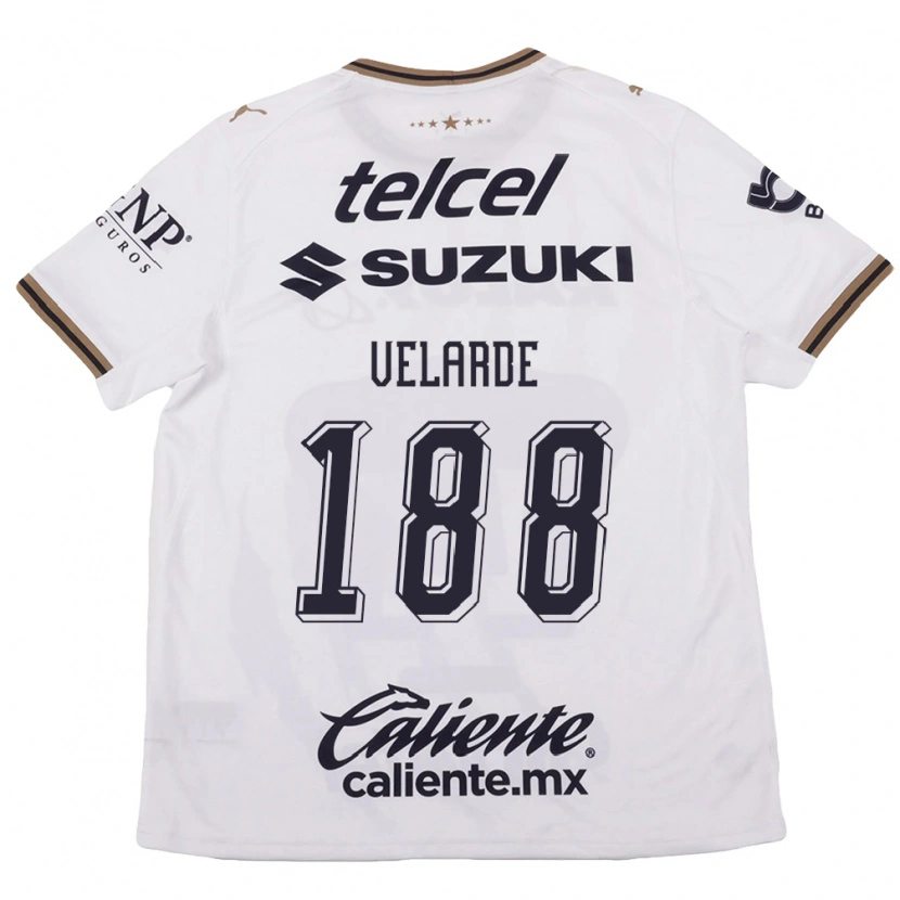 Danxen Kvinder Andrés Velarde #188 Hvid Sort Brun Udebane Spillertrøjer 2026/27 Trøje T-Shirt