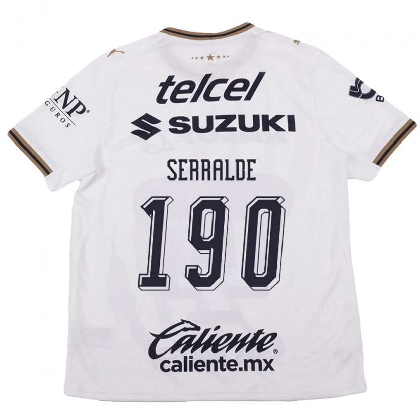 Danxen Kvinder Gerardo Serralde #190 Hvid Sort Brun Udebane Spillertrøjer 2026/27 Trøje T-Shirt