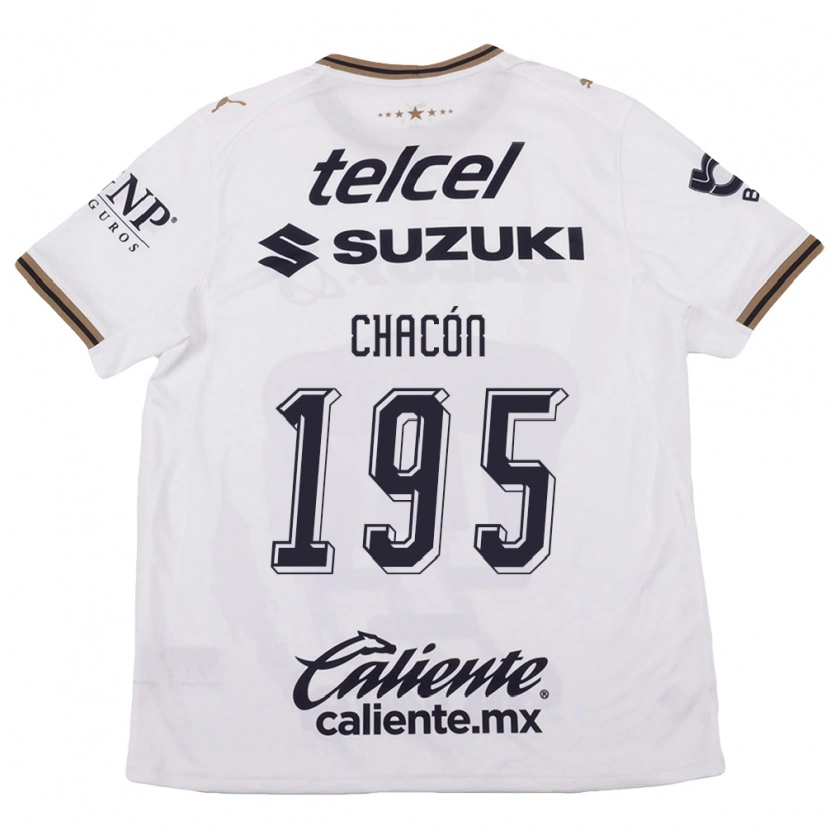 Danxen Kvinder Eduardo Chacón #195 Hvid Sort Brun Udebane Spillertrøjer 2026/27 Trøje T-Shirt