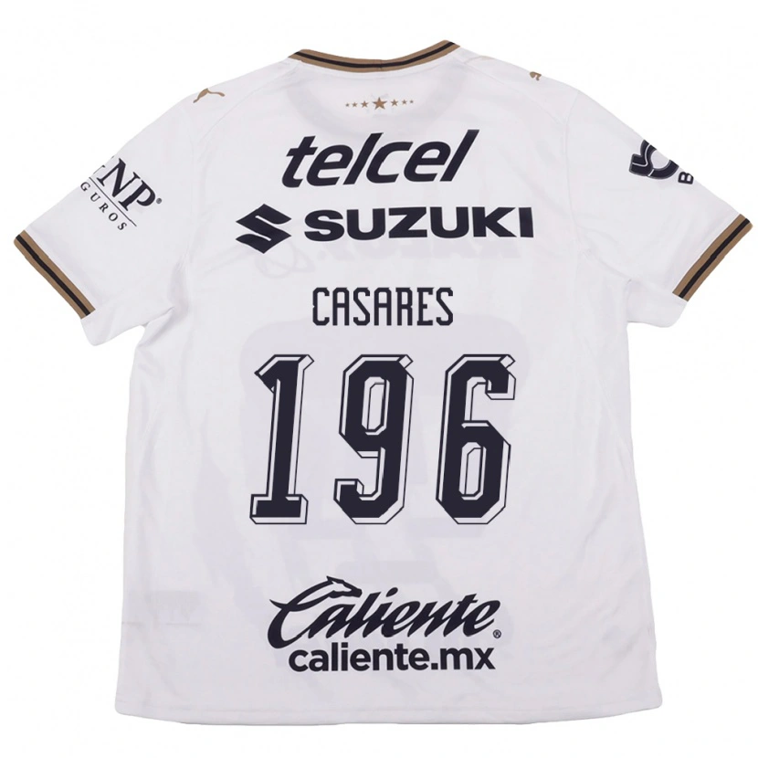 Danxen Kvinder Mateo Casares #196 Hvid Sort Brun Udebane Spillertrøjer 2026/27 Trøje T-Shirt