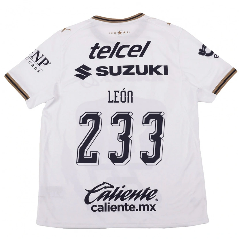 Danxen Kvinder Andryk León #233 Hvid Sort Brun Udebane Spillertrøjer 2026/27 Trøje T-Shirt