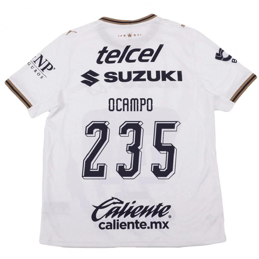 Danxen Kvinder Johan Ocampo #235 Hvid Sort Brun Udebane Spillertrøjer 2026/27 Trøje T-Shirt