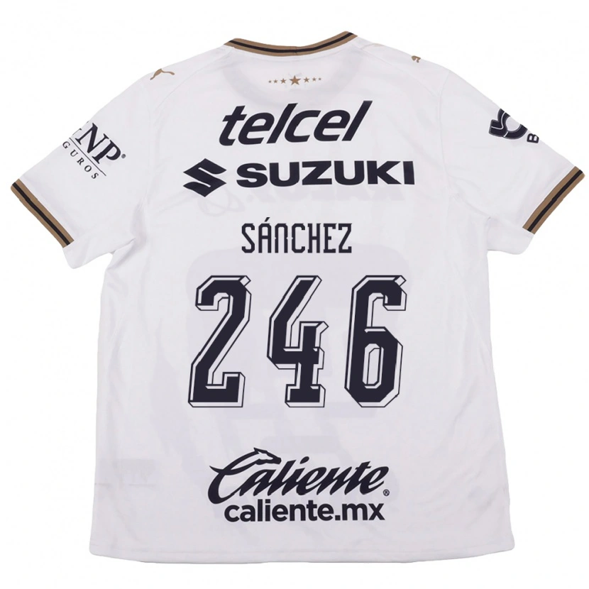 Danxen Kvinder Oswaldo Sánchez #246 Hvid Sort Brun Udebane Spillertrøjer 2026/27 Trøje T-Shirt