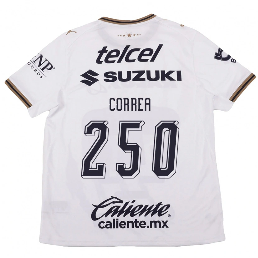 Danxen Kvinder Andrés Correa #250 Hvid Sort Brun Udebane Spillertrøjer 2026/27 Trøje T-Shirt