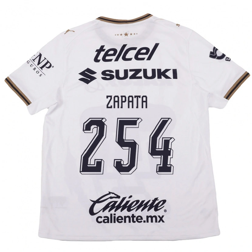 Danxen Kvinder Jan Zapata #254 Hvid Sort Brun Udebane Spillertrøjer 2026/27 Trøje T-Shirt