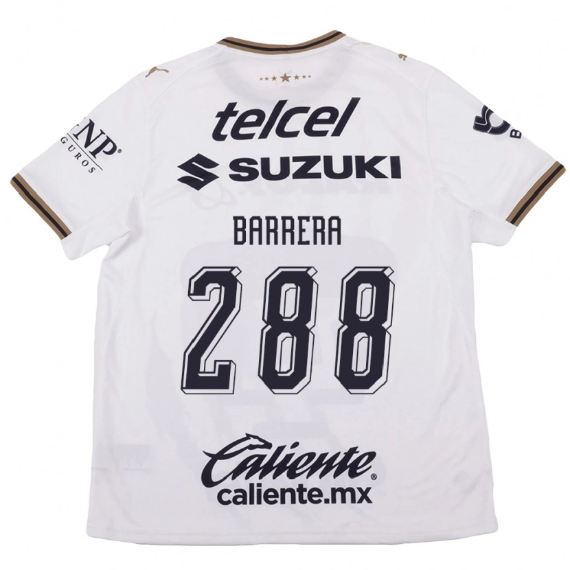 Danxen Kvinder Diego Barrera #288 Hvid Sort Brun Udebane Spillertrøjer 2026/27 Trøje T-Shirt
