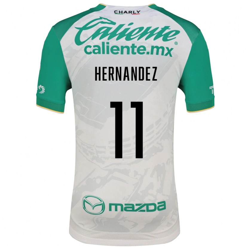 Danxen Kvinder Elías Hernández #11 Lysegrøn Hvid Udebane Spillertrøjer 2026/27 Trøje T-Shirt