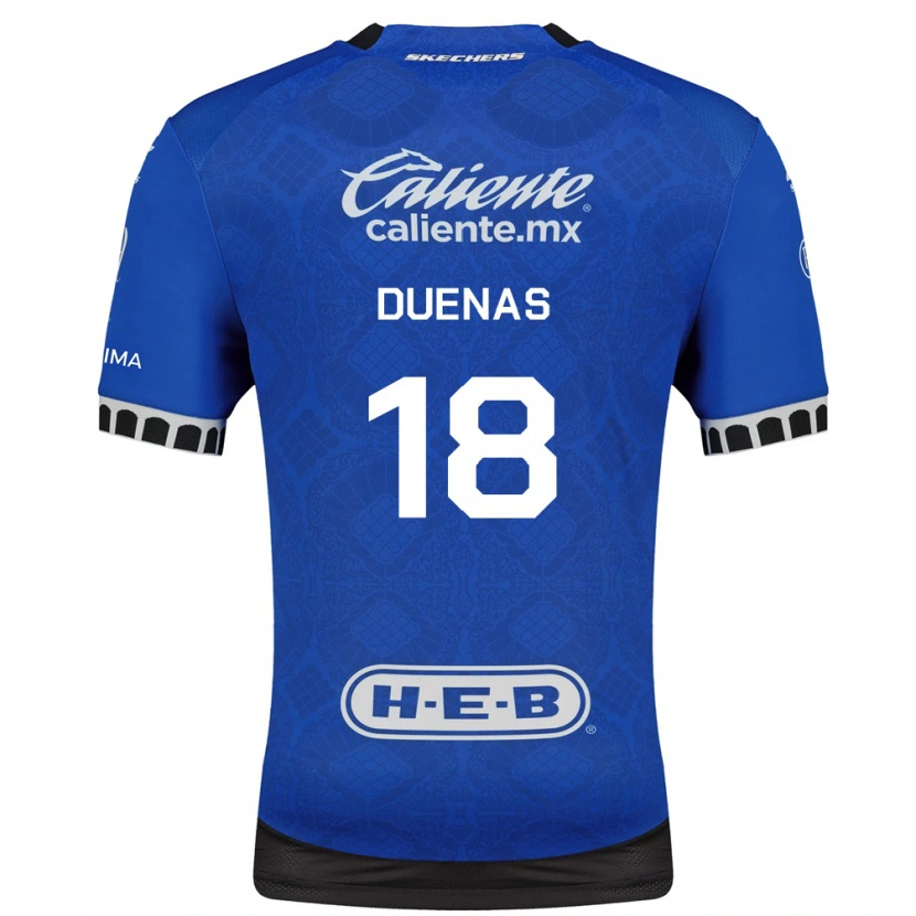 Danxen Kvinder Érik Dueñas #18 Kongelig Blå Hvid Sort Udebane Spillertrøjer 2026/27 Trøje T-Shirt