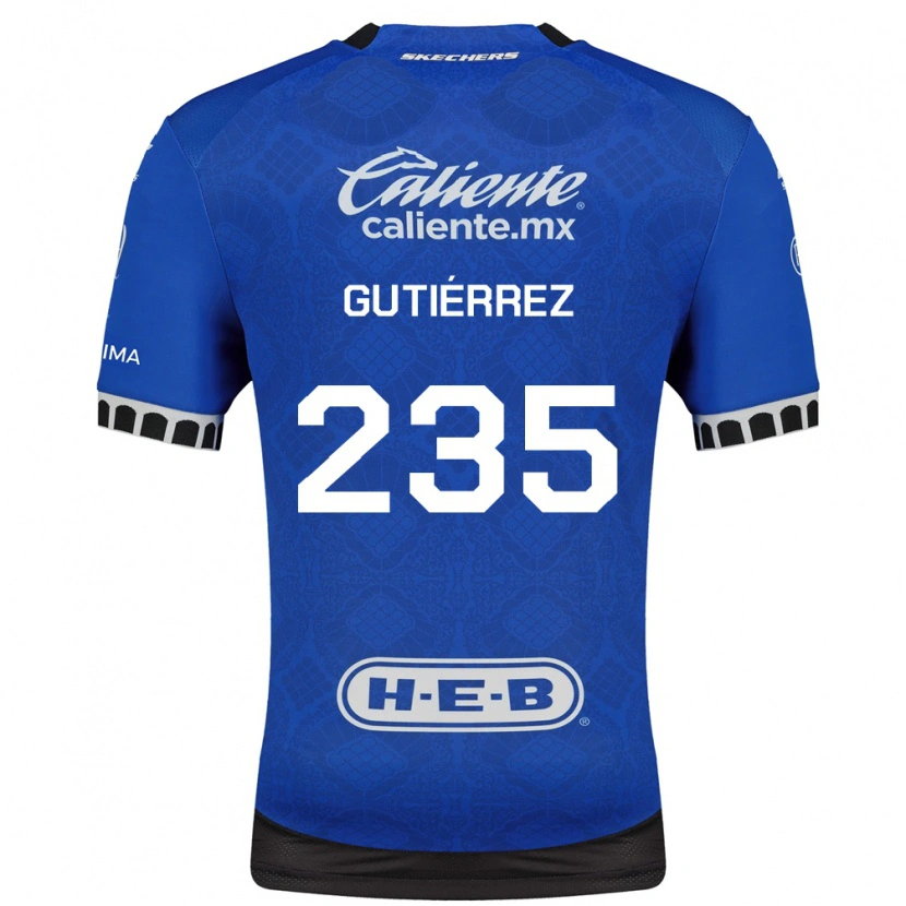 Danxen Kvinder Luis Gutiérrez #235 Kongelig Blå Hvid Sort Udebane Spillertrøjer 2026/27 Trøje T-Shirt