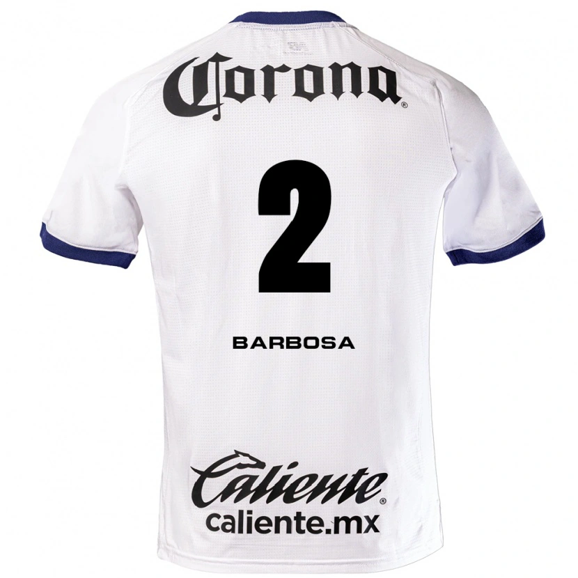 Danxen Kvinder Diego Barbosa #2 Hvid Blå Sort Udebane Spillertrøjer 2026/27 Trøje T-Shirt