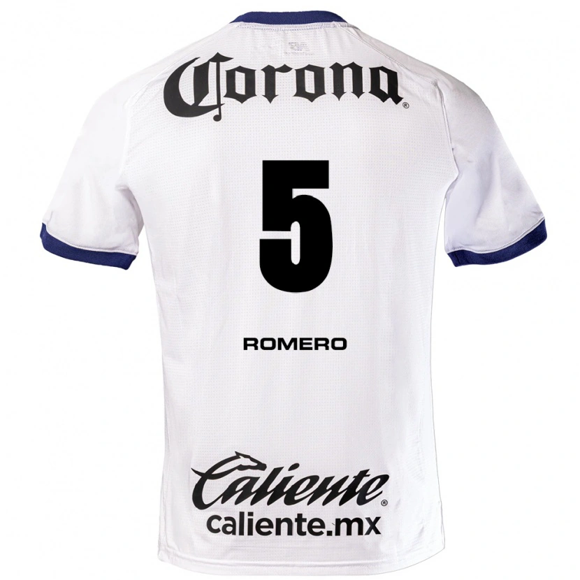 Danxen Kvinder Franco Romero #5 Hvid Blå Sort Udebane Spillertrøjer 2026/27 Trøje T-Shirt