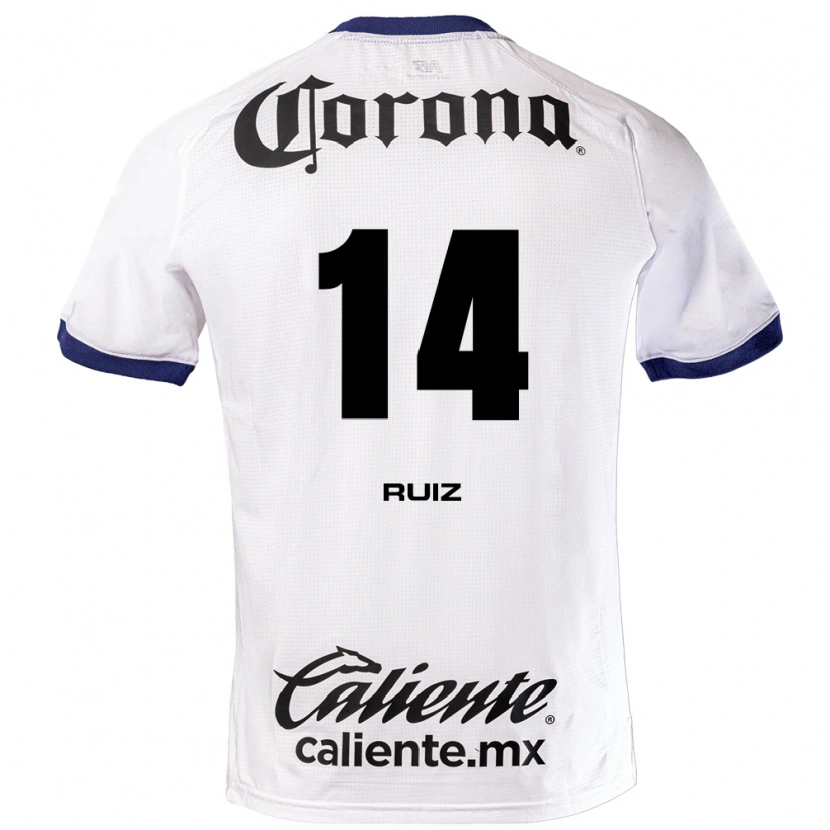 Danxen Kvinder Marcel Ruiz #14 Hvid Blå Sort Udebane Spillertrøjer 2026/27 Trøje T-Shirt