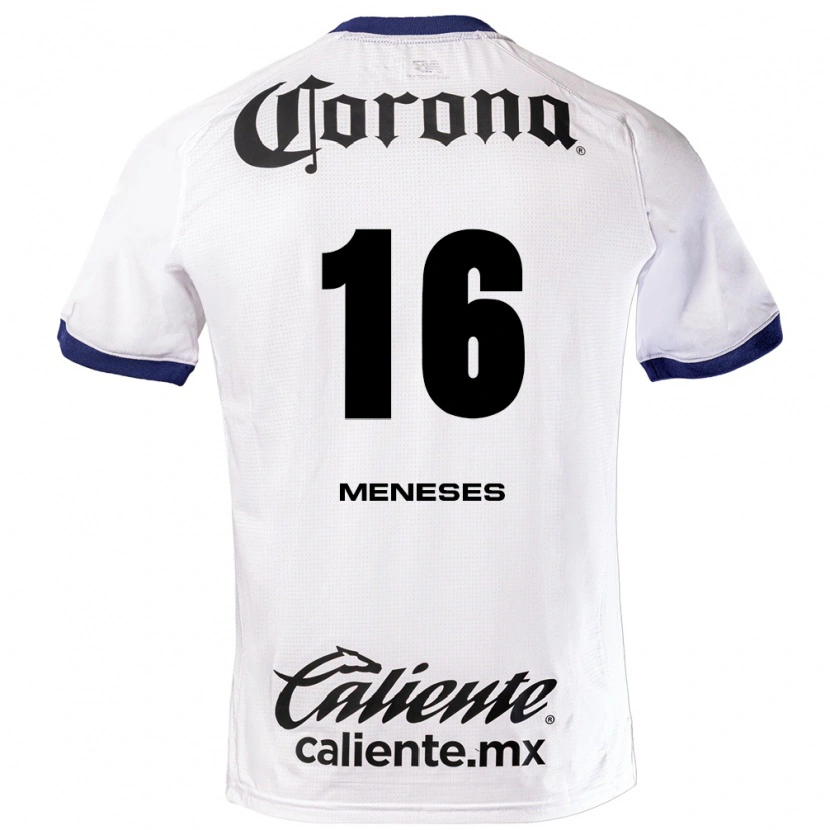 Danxen Kvinder Jean Meneses #16 Hvid Blå Sort Udebane Spillertrøjer 2026/27 Trøje T-Shirt