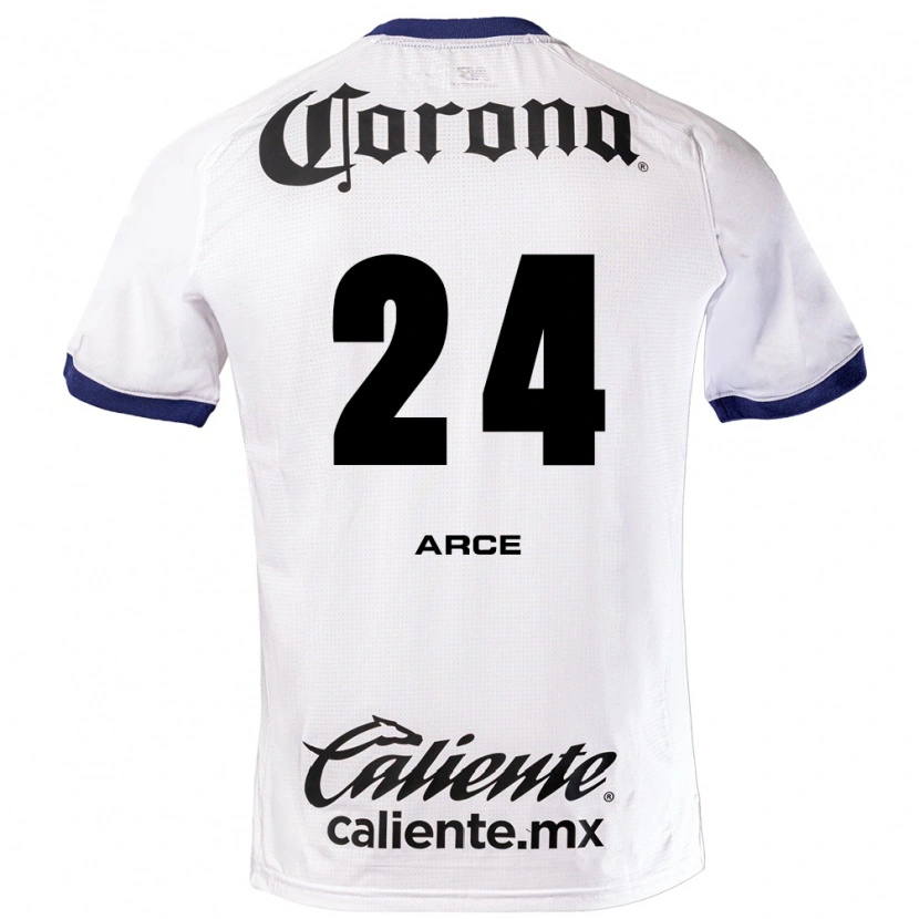 Danxen Kvinder Fernando Arce #24 Hvid Blå Sort Udebane Spillertrøjer 2026/27 Trøje T-Shirt