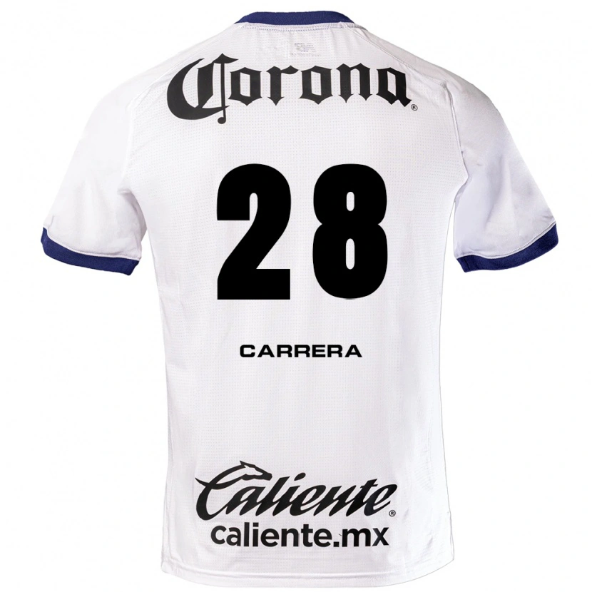 Danxen Kvinder Nico Carrera #28 Hvid Blå Sort Udebane Spillertrøjer 2026/27 Trøje T-Shirt