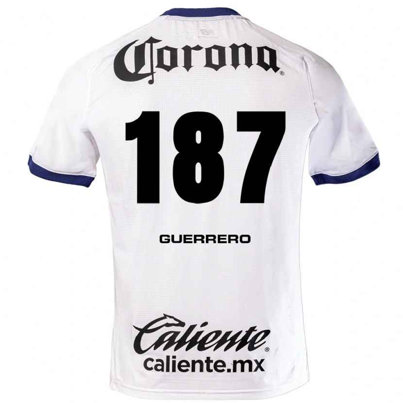 Danxen Kvinder Dominic Guerrero #187 Hvid Blå Sort Udebane Spillertrøjer 2026/27 Trøje T-Shirt