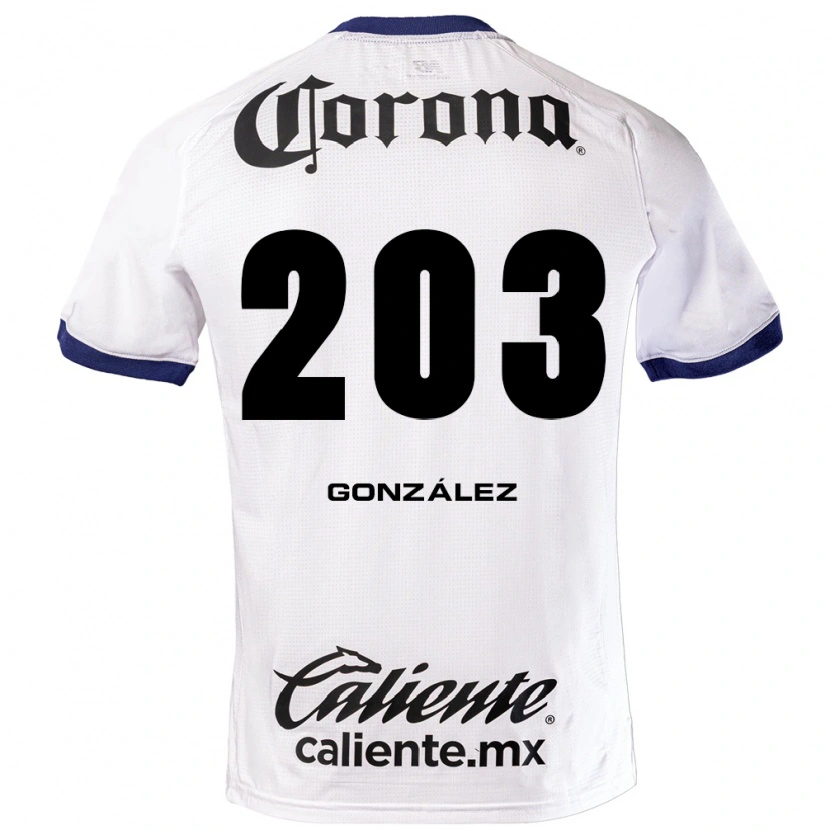 Danxen Kvinder Luis González #203 Hvid Blå Sort Udebane Spillertrøjer 2026/27 Trøje T-Shirt