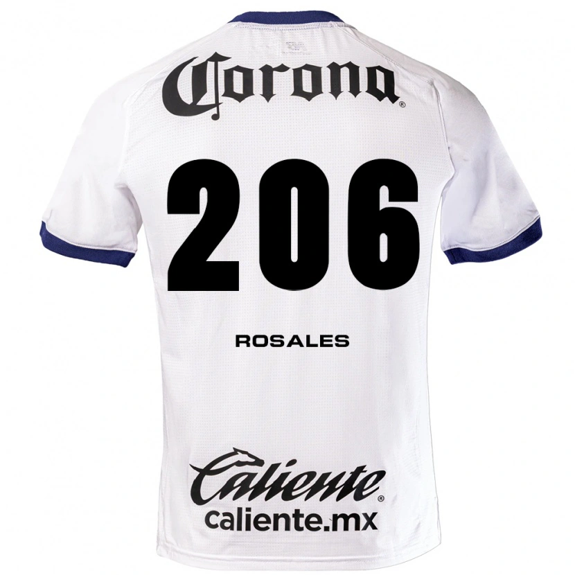 Danxen Kvinder Santiago Rosales #206 Hvid Blå Sort Udebane Spillertrøjer 2026/27 Trøje T-Shirt