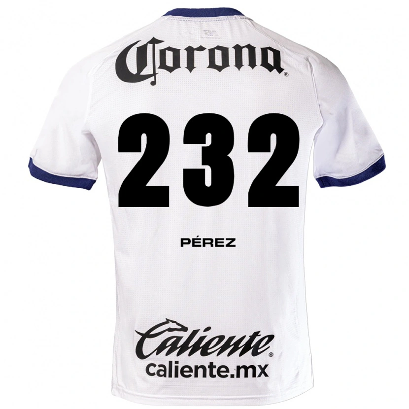Danxen Kvinder Diego Pérez #232 Hvid Blå Sort Udebane Spillertrøjer 2026/27 Trøje T-Shirt