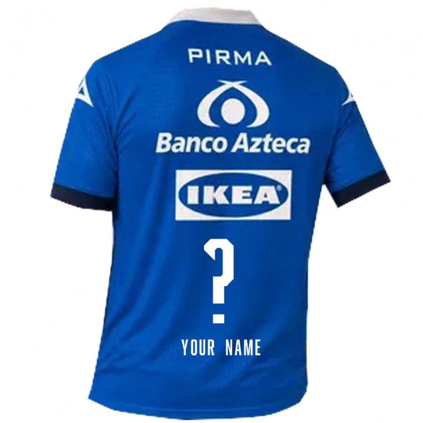 Danxen Kvinder Dit Navn #0 Blå Hvid Udebane Spillertrøjer 2026/27 Trøje T-Shirt
