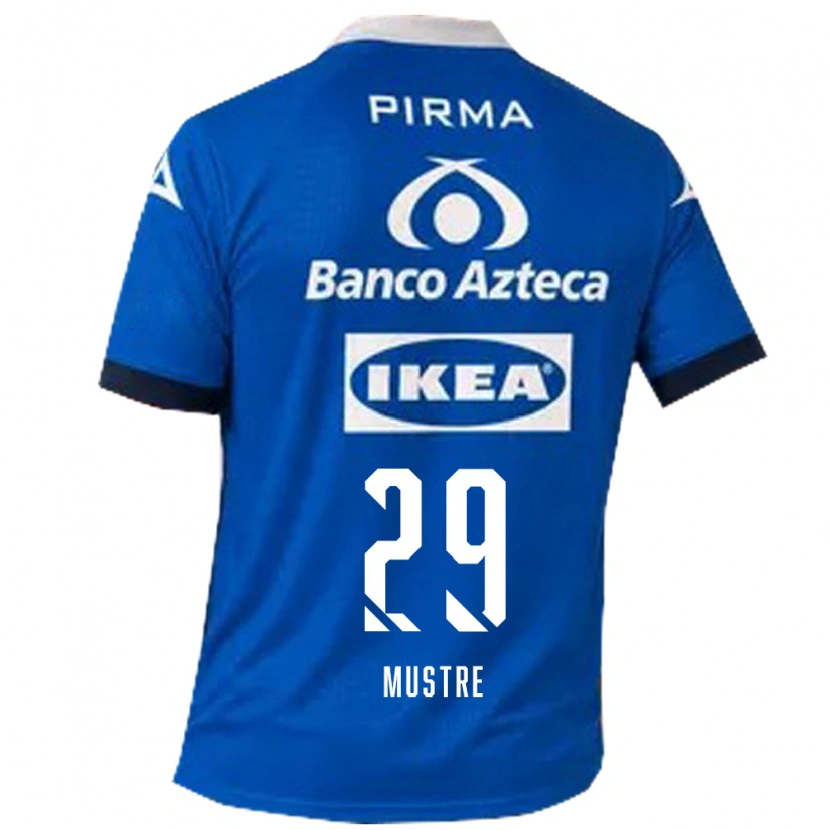 Danxen Kvinder Eduardo Mustre #29 Blå Hvid Udebane Spillertrøjer 2026/27 Trøje T-Shirt